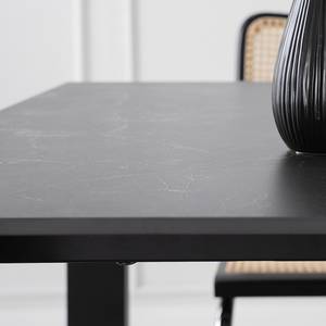 Table MOATO aspect marbre Céramique / Métal - Imitation marbre noir