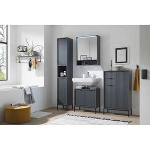 Salle de bain Juvara I - 4 éléments Éclairage inclus - Gris mat - Gris mat