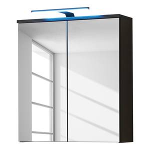 Set di mobili da bagno Larado I (3) Illuminazione inclusa - Nero opaco