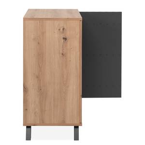Kast Bimeda spaanplaat/MDF (Medium-Density Fibreboard) - Artisan eikenhouten look/antracietkleurig - Breedte: 80 cm