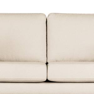 Canapé d’angle BILLUND avec ottomane Tissu Bouclé Eurona: Beige - Méridienne longue à gauche (vue de face) - Hêtre clair