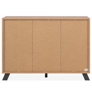 Kast Bimeda spaanplaat/MDF (Medium-Density Fibreboard) - Artisan eikenhouten look/antracietkleurig - Breedte: 118 cm