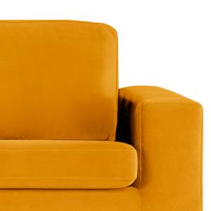 Fauteuil BILLUND Velours Sadia: Jaune mourtade - Hêtre clair