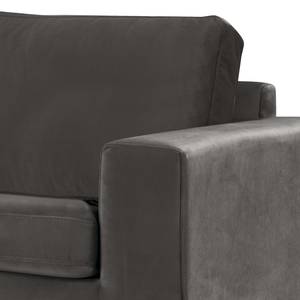 Fauteuil BILLUND Velours Sadia: Donkergrijs - Donker beukenhout