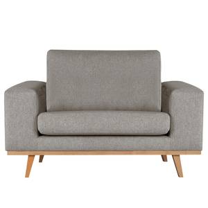 Fauteuil BILLUND Velours Lark: Marron gris - Hêtre clair