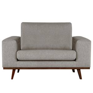 Fauteuil BILLUND Velours Lark: Marron gris - Hêtre foncé