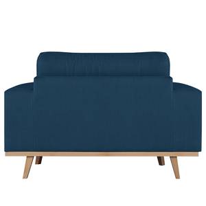 Fauteuil BILLUND Geweven stof Vele: Blauw - Licht beukenhout