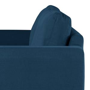 Fauteuil BILLUND Geweven stof Vele: Blauw - Licht beukenhout