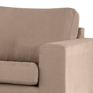 Fauteuil BILLUND Geweven stof Vele: Taupe - Donker beukenhout