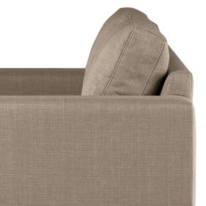 Fauteuil BILLUND Tissu structuré Otrera: Taupe - Hêtre foncé