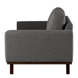 Fauteuil BILLUND Velours Lark: Gris foncé - Hêtre foncé