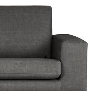 Fauteuil BILLUND Tissu structuré Otrera: Gris foncé - Hêtre clair