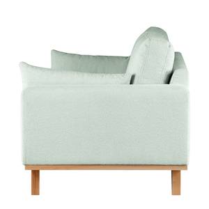 2-Sitzer Sofa BILLUND Bouclé Stoff Eurona: Himmelblau - Buche Hell