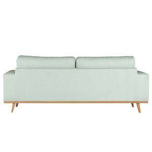 2-Sitzer Sofa BILLUND Bouclé Stoff Eurona: Himmelblau - Buche Hell