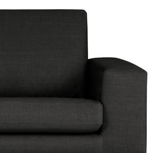 Fauteuil BILLUND Tissu structuré Otrera: Noir - Hêtre foncé