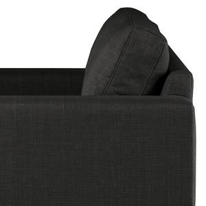 Fauteuil BILLUND Tissu structuré Otrera: Noir - Hêtre foncé