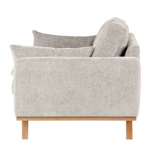 2-Sitzer Sofa BILLUND Webstoff Cieli: Sandgrau - Buche Hell