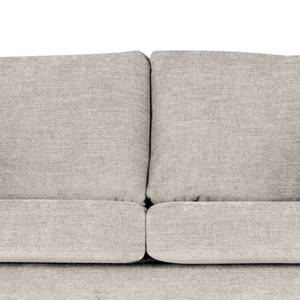 2-Sitzer Sofa BILLUND Webstoff Cieli: Sandgrau - Buche Hell