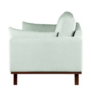 2-Sitzer Sofa BILLUND Bouclé Stoff Eurona: Himmelblau - Buche Dunkel