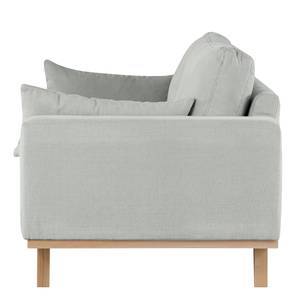 2-Sitzer Sofa BILLUND Baumwollstoff Vele: Grau - Buche Hell