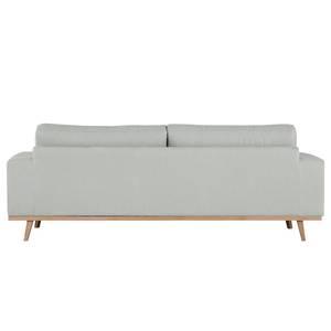 2-Sitzer Sofa BILLUND Baumwollstoff Vele: Grau - Buche Hell