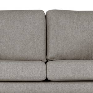 2-Sitzer Sofa BILLUND Webstoff Lark: Braungrau - Buche Dunkel