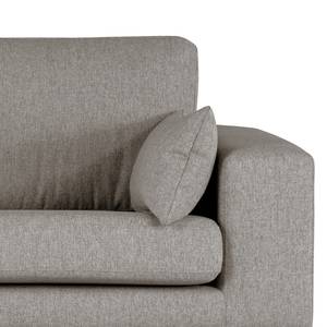 2-Sitzer Sofa BILLUND Webstoff Lark: Braungrau - Buche Dunkel