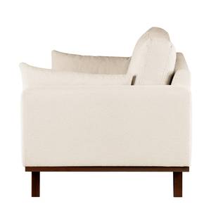 3-Sitzer Sofa BILLUND Bouclé Stoff Eurona: Beige - Buche Dunkel