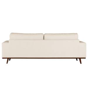 3-Sitzer Sofa BILLUND Bouclé Stoff Eurona: Beige - Buche Dunkel