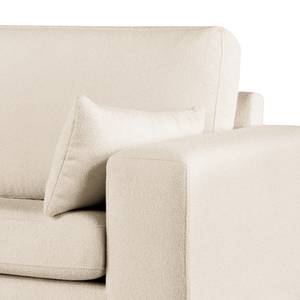 3-Sitzer Sofa BILLUND Bouclé Stoff Eurona: Beige - Buche Dunkel