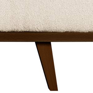 3-Sitzer Sofa BILLUND Bouclé Stoff Eurona: Beige - Buche Dunkel