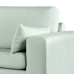 3-Sitzer Sofa BILLUND Bouclé Stoff Eurona: Himmelblau - Buche Hell