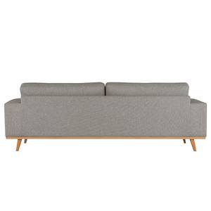 3-Sitzer Sofa BILLUND Webstoff Lark: Braungrau - Buche Hell