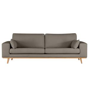 3-Sitzer Sofa BILLUND Bouclé Stoff Eurona: Grau - Buche Hell