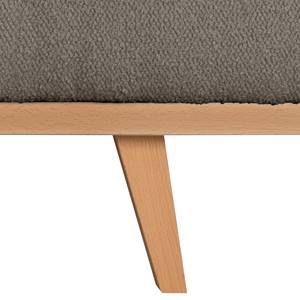 3-Sitzer Sofa BILLUND Bouclé Stoff Eurona: Grau - Buche Hell