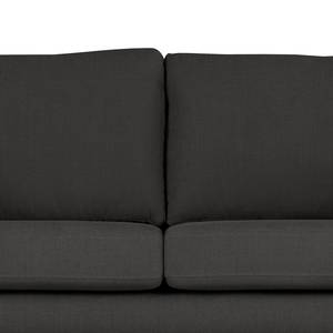 3-Sitzer Sofa BILLUND Baumwollstoff Vele: Anthrazit - Buche Hell