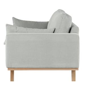 3-Sitzer Sofa BILLUND Baumwollstoff Vele: Grau - Buche Hell