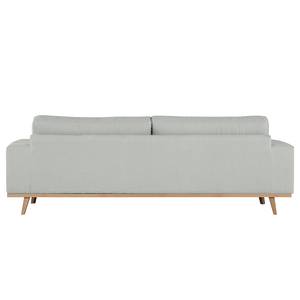 3-Sitzer Sofa BILLUND Baumwollstoff Vele: Grau - Buche Hell