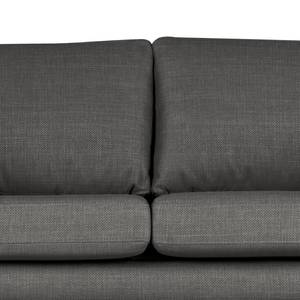 3-Sitzer Sofa BILLUND Strukturstoff Otrera: Dunkelgrau - Buche Hell