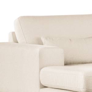 Canapé d’angle BILLUND avec méridienne Tissu Bouclé Eurona: Beige - Méridienne courte à gauche (vue de face) - Hêtre clair