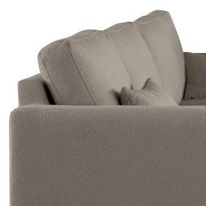 Divano con chaise longue BILLUND Tessuto Bouclé Eurona: Grigio - Longchair preimpostata a sinistra - Faggio chiara