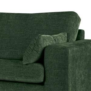 Divano con chaise longue BILLUND Tessuto Cieli: Verde scuro - Longchair preimpostata a sinistra - Faggio chiara