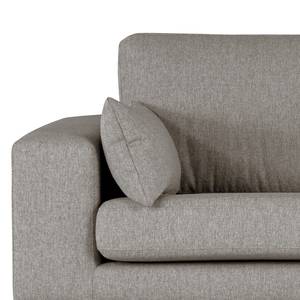 Divano con chaise longue BILLUND Velluto Lark: marrone grigio - Longchair preimpostata a destra - Faggio chiara