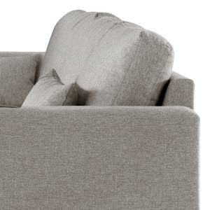 Divano con chaise longue BILLUND Velluto Lark: marrone grigio - Longchair preimpostata a destra - Faggio chiara