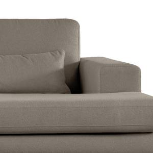 Divano con chaise longue BILLUND Tessuto Bouclé Eurona: Grigio - Longchair preimpostata a destra - Faggio scuro