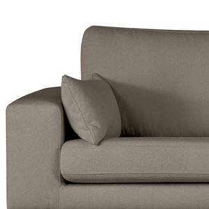 Divano con chaise longue BILLUND Tessuto Bouclé Eurona: Grigio - Longchair preimpostata a destra - Faggio chiara