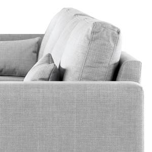 Divano con chaise longue BILLUND Tessuto strutturato Otrera: grigio chario - Longchair preimpostata a destra - Faggio chiara