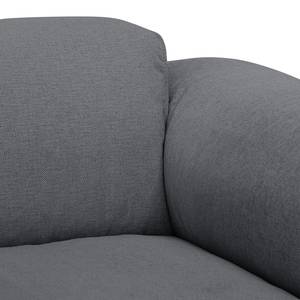 Divano angolare a 3 posti HUDSON Tessuto Saia: grigio pietra - Larghezza: 251 cm - Longchair preimpostata a sinistra