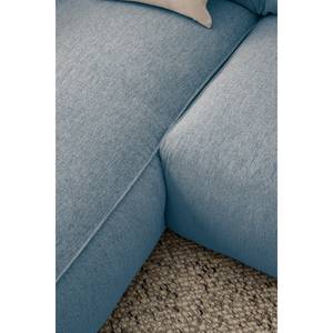 Divano angolare a 3 posti HUDSON Tessuto Saia: blu jeans - Larghezza: 251 cm - Longchair preimpostata a sinistra