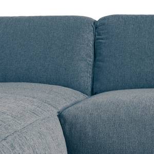 Divano angolare a 3 posti HUDSON Tessuto Saia: blu jeans - Larghezza: 251 cm - Longchair preimpostata a sinistra